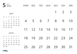 Modelo de calendário mensal com apenas as datas e mini calendários do mês anterior e seguinte (Paisagem)