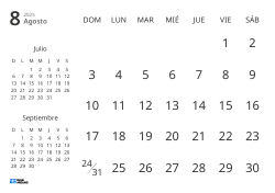 Plantilla de calendario mensual solo con fechas e incluye mini calendarios del mes anterior y siguiente (Horizontal)