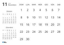 Modello di calendario mensile con solo le date e mini calendari del mese precedente e successivo (Orizzontale)