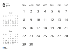 Monthly calendar template showing only dates with mini calendars for the previous and next months (Landscape)