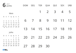 Modelo de calendário mensal com apenas as datas e mini calendários do mês anterior e seguinte (Paisagem)