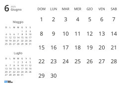 Modello di calendario mensile con solo le date e mini calendari del mese precedente e successivo (Orizzontale)