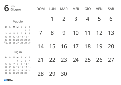 Modello di calendario mensile con solo le date e mini calendari del mese precedente e successivo (Orizzontale)