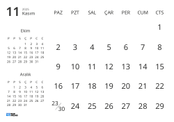 Yalnızca tarihleri gösteren ve önceki ile sonraki ayın mini takvimlerini içeren aylık takvim şablonu (Yatay)