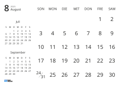 Monatliche Kalender-Vorlage mit reinem Datumsraster und Mini-Kalendern für Vormonat und Folgemonat (Querformat)