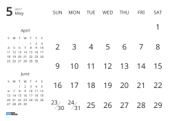 Monthly calendar template showing only dates with mini calendars for the previous and next months (Landscape)