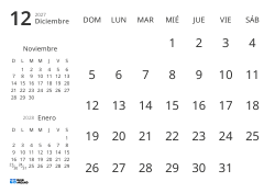 Plantilla de calendario mensual solo con fechas e incluye mini calendarios del mes anterior y siguiente (Horizontal)