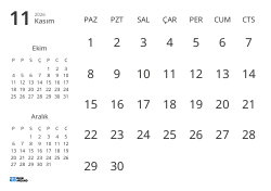 Yalnızca tarihleri gösteren ve önceki ile sonraki ayın mini takvimlerini içeren aylık takvim şablonu (Yatay)