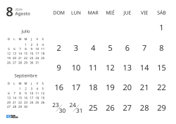 Plantilla de calendario mensual solo con fechas e incluye mini calendarios del mes anterior y siguiente (Horizontal)