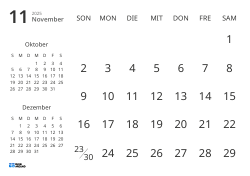 Monatliche Kalender-Vorlage mit reinem Datumsraster und Mini-Kalendern für Vormonat und Folgemonat (Querformat)
