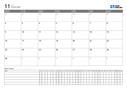 Landscape planner template combining a 6-row Monday-start monthly calendar and daily tracker to manage schedules and habits on one page