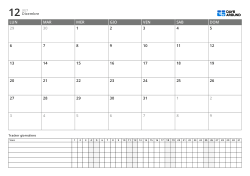 Template planner in formato landscape con calendario mensile a 6 righe con inizio lunedì e daily tracker per gestire impegni e abitudini in una pagina