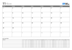 Modèle de planner paysage combinant un calendrier mensuel à 6 rangées commençant le lundi et un suivi quotidien pour gérer planning et habitudes sur une page