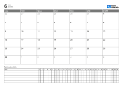 Template de planner em formato horizontal com calendário mensal de 6 linhas iniciando na segunda-feira e tracker diário para gerenciar agenda e hábitos em uma página