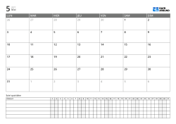 Modèle de planner paysage combinant un calendrier mensuel à 6 rangées commençant le lundi et un suivi quotidien pour gérer planning et habitudes sur une page