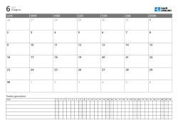 Template planner in formato landscape con calendario mensile a 6 righe con inizio lunedì e daily tracker per gestire impegni e abitudini in una pagina