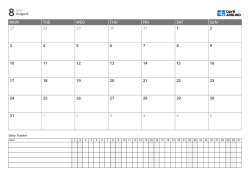 Landscape planner template combining a 6-row Monday-start monthly calendar and daily tracker to manage schedules and habits on one page