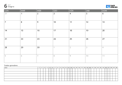 Template planner in formato landscape con calendario mensile a 6 righe con inizio lunedì e daily tracker per gestire impegni e abitudini in una pagina