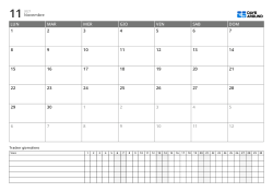 Template planner in formato landscape con calendario mensile a 6 righe con inizio lunedì e daily tracker per gestire impegni e abitudini in una pagina