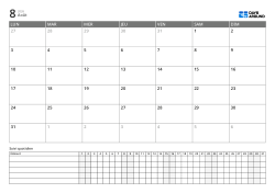 Modèle de planner paysage combinant un calendrier mensuel à 6 rangées commençant le lundi et un suivi quotidien pour gérer planning et habitudes sur une page