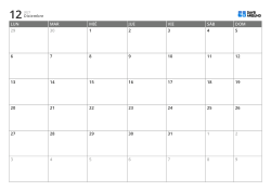 Plantilla de calendario mensual de 6 semanas con inicio en lunes, días laborables ampliados y fin de semana colocado al final de la semana, calendario imprimible