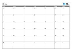 Plantilla de calendario mensual de 6 semanas con inicio en lunes, días laborables ampliados y fin de semana colocado al final de la semana, calendario imprimible