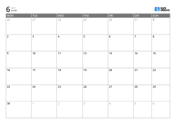 Monday-start 6-week monthly calendar template with expanded weekday columns and weekend placed at the end of the week, printable calendar
