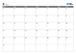 Monatskalender-Vorlage mit 6-Wochen-Ansicht ab Montag, erweiterten Werktagsfeldern und am Wochenende ans Ende der Woche gesetzten Spalten, druckbarer Kalender