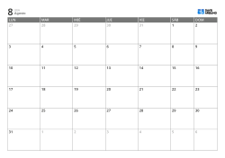 Plantilla de calendario mensual de 6 semanas con inicio en lunes, días laborables ampliados y fin de semana colocado al final de la semana, calendario imprimible