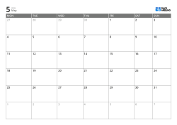 Monday-start 6-week monthly calendar template with expanded weekday columns and weekend placed at the end of the week, printable calendar