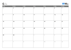 Plantilla de calendario mensual de 6 semanas con inicio en lunes, días laborables ampliados y fin de semana colocado al final de la semana, calendario imprimible