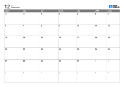 Monatskalender-Vorlage mit 6-Wochen-Ansicht ab Montag, erweiterten Werktagsfeldern und am Wochenende ans Ende der Woche gesetzten Spalten, druckbarer Kalender