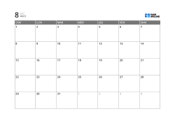 Modèle de calendrier mensuel sur 5 semaines combinant cases de date et marges pour notes et planning (horizontal)