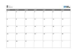 Plantilla de calendario mensual de 5 semanas que combina casillas de fecha y márgenes para notas y agenda (horizontal)