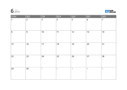 Modelo de calendário mensal de 5 semanas que combina caixas de datas e margens para notas e planejamento (horizontal)