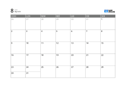 Plantilla de calendario mensual de 5 semanas que combina casillas de fecha y márgenes para notas y agenda (horizontal)