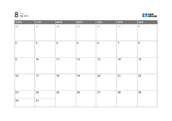 Modello di calendario mensile a 5 settimane che combina caselle delle date e margini per note e pianificazione (orizzontale)