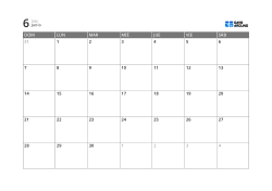 Plantilla de calendario mensual de 5 semanas que combina casillas de fecha y márgenes para notas y agenda (horizontal)
