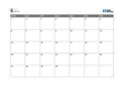 Modelo de calendário mensal de 5 semanas que combina caixas de datas e margens para notas e planejamento (horizontal)