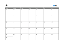 5-week monthly calendar template that uses both date boxes and surrounding margins for notes and scheduling (horizontal)