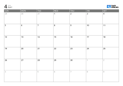 A monthly calendar in a 7-column × 6-row layout – monthly calendar template (Horizontal).