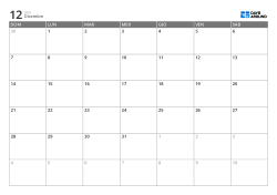 Calendario mensile 7 colonne × 6 righe – modello (Orizzontale).