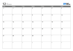 A monthly calendar in a 7-column × 6-row layout – monthly calendar template (Horizontal).