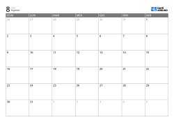 Calendario mensile 7 colonne × 6 righe – modello (Orizzontale).