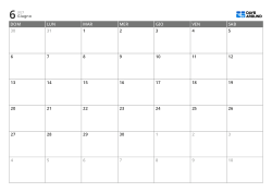 Calendario mensile 7 colonne × 6 righe – modello (Orizzontale).