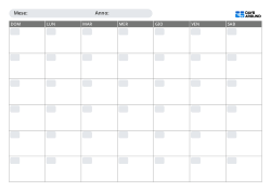 Calendario mensile orizzontale da compilare a mano con caselle arrotondate, scelta tra inizio domenica o lunedì e layout da 5 o 6 settimane