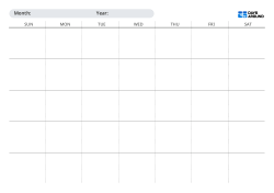 Undated monthly calendar template in landscape layout with selectable Sunday or Monday start and flexible 5-week or 6-week layouts, featuring dotted vertical dividers for a more open writing space
