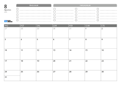 Üstte öncelikler ve YAPILACAKLAR listesi, altta 7 × 5 aylık takvim – şablon (Yatay).