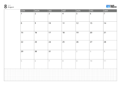 Monatskalender-Vorlage im Landscape-Format mit 6-Wochen-Kalender ab Sonntag, Notizbereich links und Grid-Notizbereich unten
