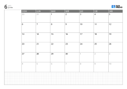 Plantilla de calendario mensual horizontal con calendario de 6 semanas que inicia en domingo, espacio de notas a la izquierda y cuadrícula inferior